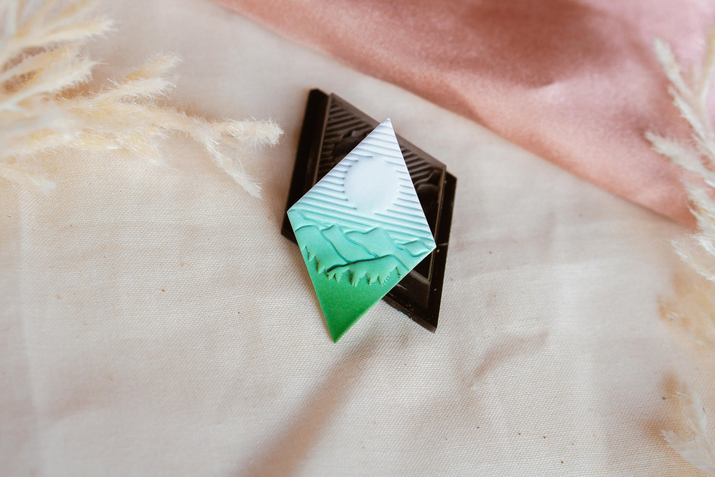 Geometric Nature Inspired Polymer Clay Cutter, Mountain Diamond Clay Cutter, IsabellaEllisStudios COLLAB Cutter, Craft Tools
