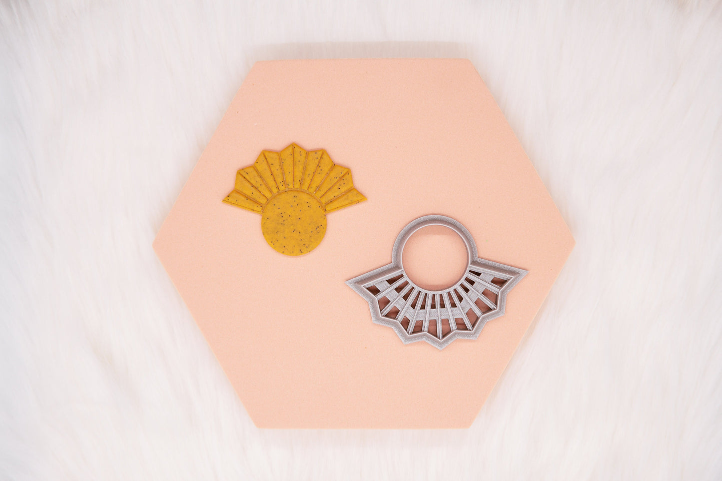 Geometric Circle Fan Polymer Clay Cutter, Funky Clay Cutter, Craft Tools