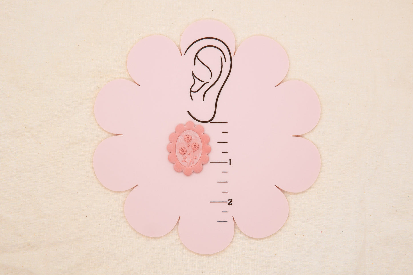 Floral Oval Imprinted Flowers Polymer Clay Cutter, 1960's Decade Craft Cutter, Floral Clay Tool, TheHoneyOpal Collab Polymer Clay Cutter