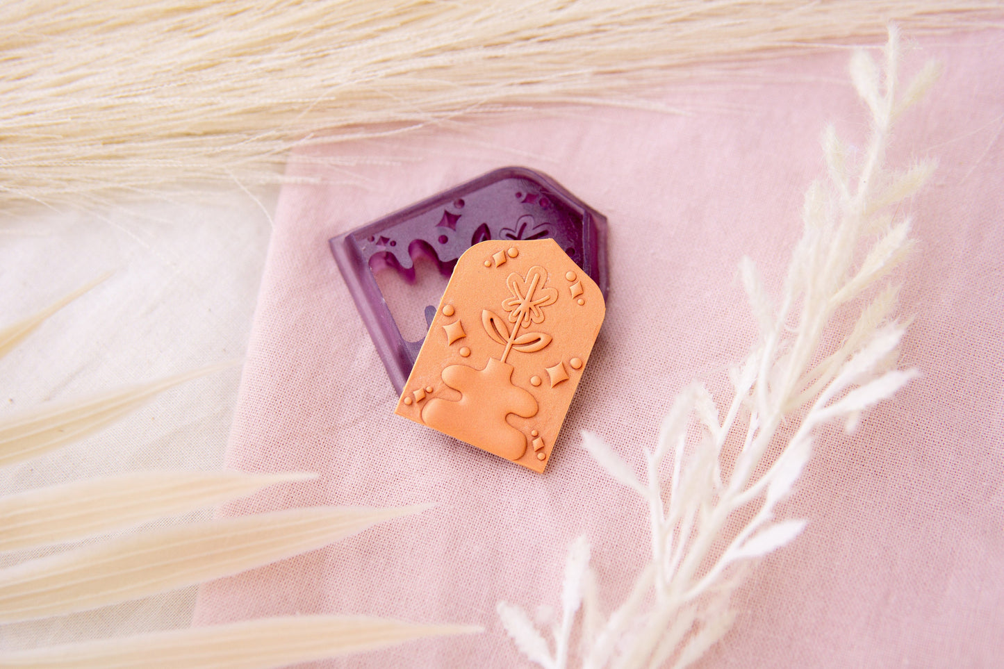 Floral Vase Polymer Clay Cutter, Flower in Vase Clay Cutter, Craft Tools Set Yoanneclayco