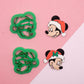 Mickey and Minnie with Christmas Santa Hats Polymer Clay Cutters