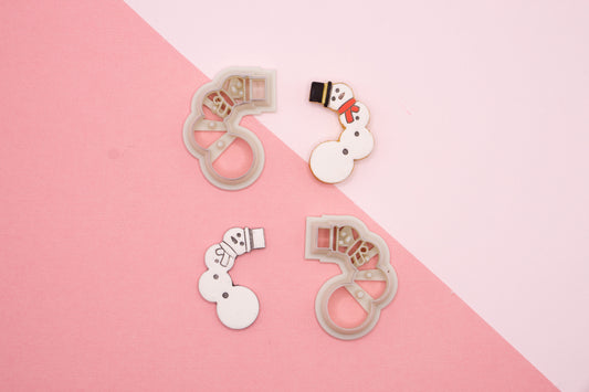 Snowman Hoop Polymer Clay Cutters Set