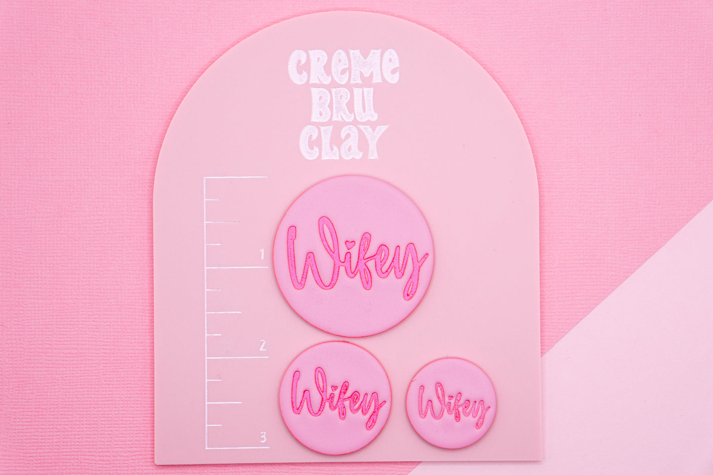 Wifey Circle Polymer Clay Cutter