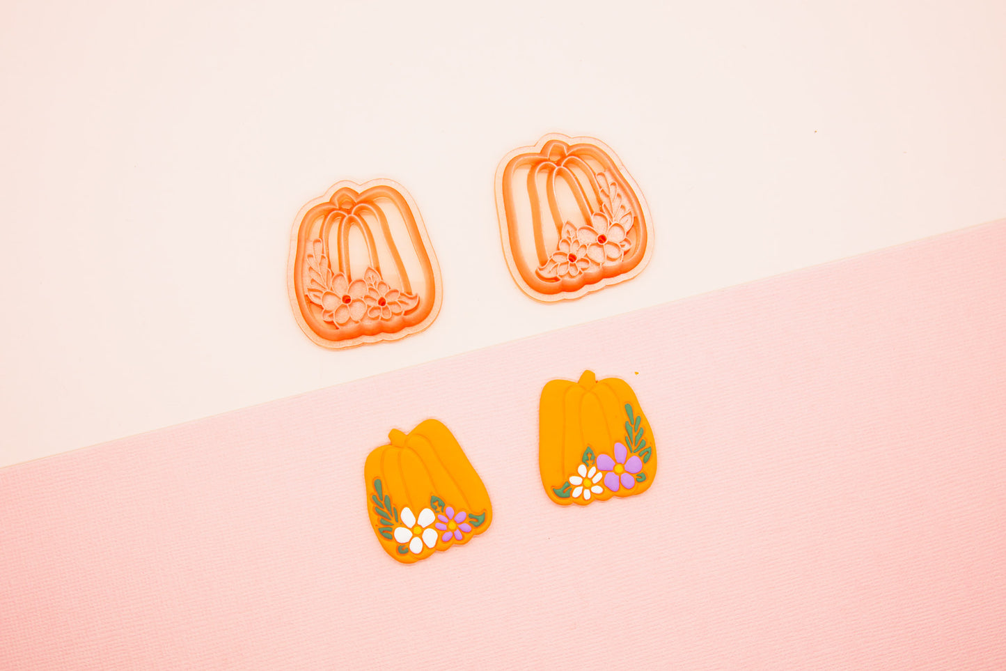 Floral Pumpkin Polymer Clay Cutter