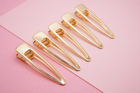 Short Skinny Dagger Shaped Barrette Hair Clip Blanks