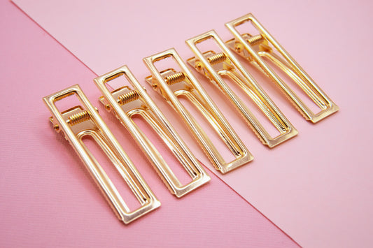 Rectangular Barrette Hair Clip Blanks