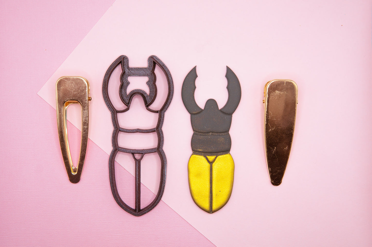 Beetle Barrette Hair Clip Cutter and Blanks Set