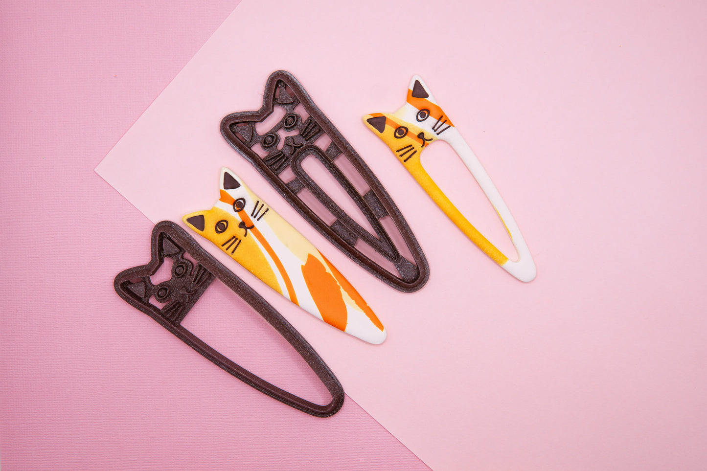 Cat Barrette Hair Clip Cutter and Blanks Set