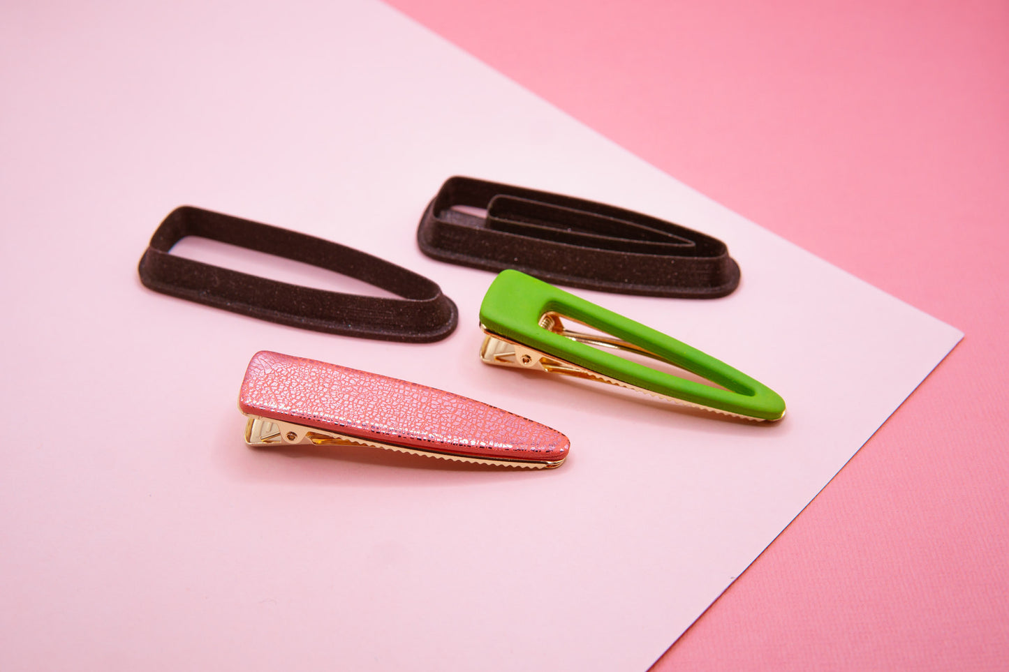 Short Skinny Dagger Shaped Barrette Hair Clip Cutter and Blanks Set