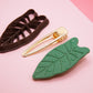 Philodendron Leaf Barrette Hair Clip Cutter and Blanks Set