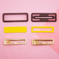 Rectangular Barrette Hair Clip Cutter and Blanks Set