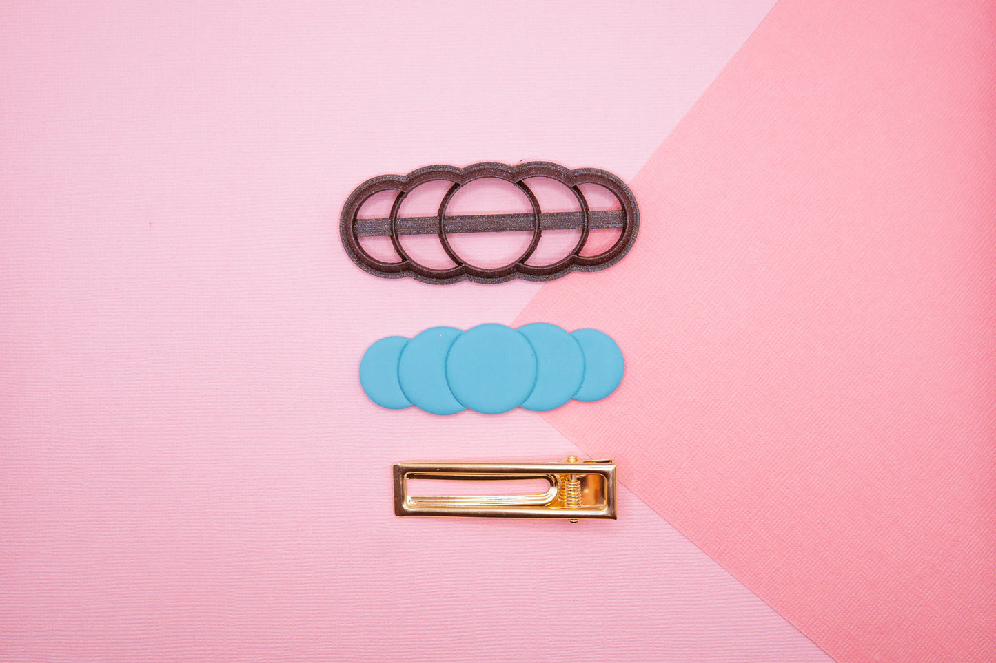 Bubble Barrette Hair Clip Cutter and Blanks Set