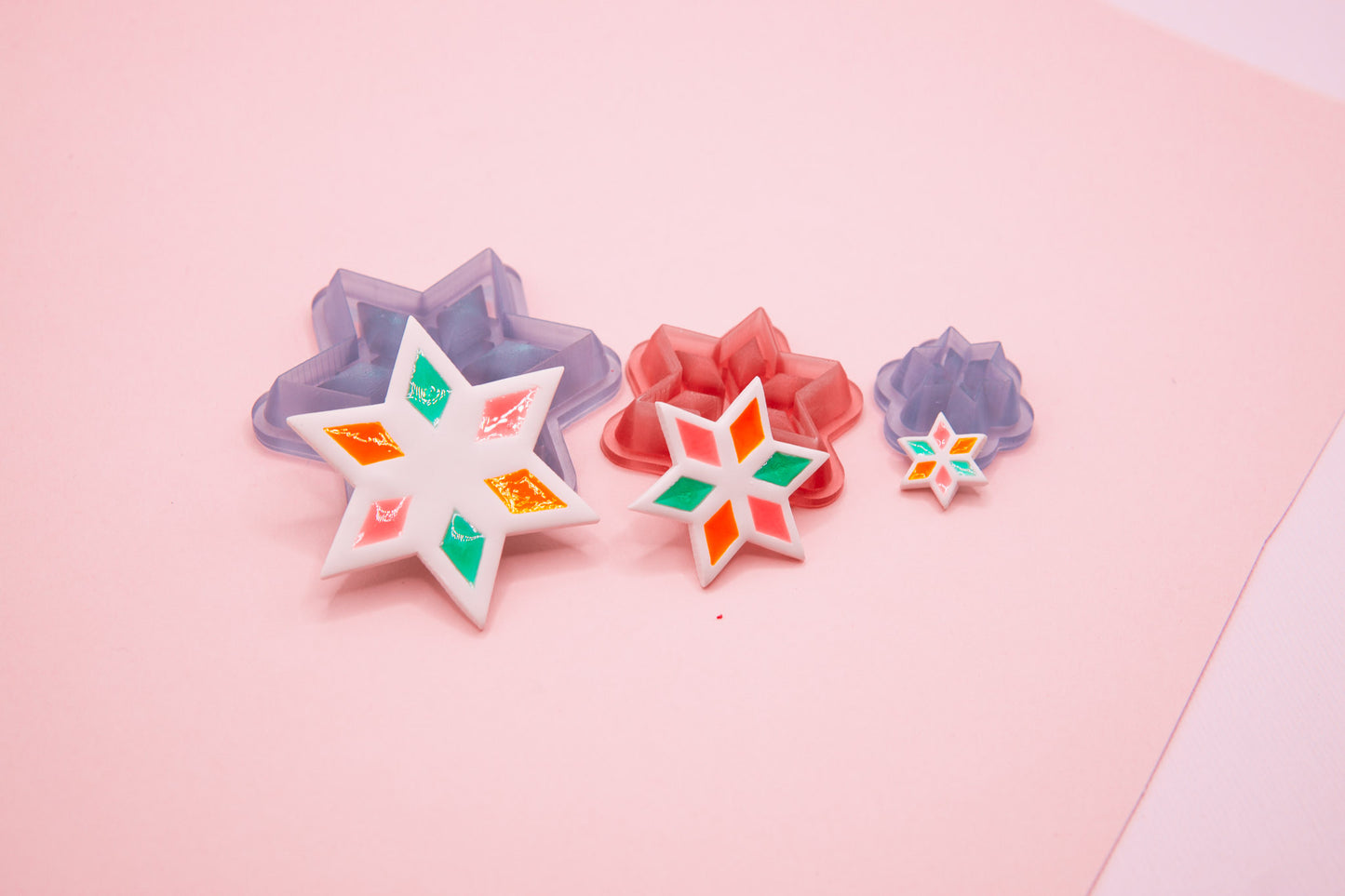 Stained Glass Star Polymer Clay Cutter