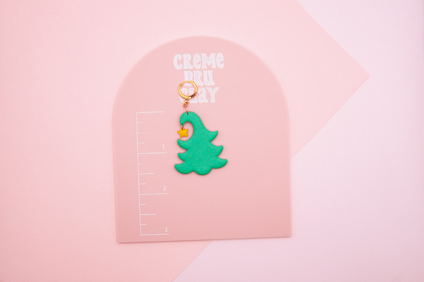 Wonky Christmas Tree with Mini Star Dangle Polymer Clay Cutter Set