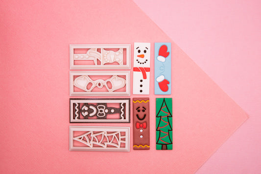 Christmas Rectangles Polymer Clay Cutter Set