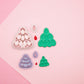 Stone Styled Christmas Tree Polymer Clay Cutter Set