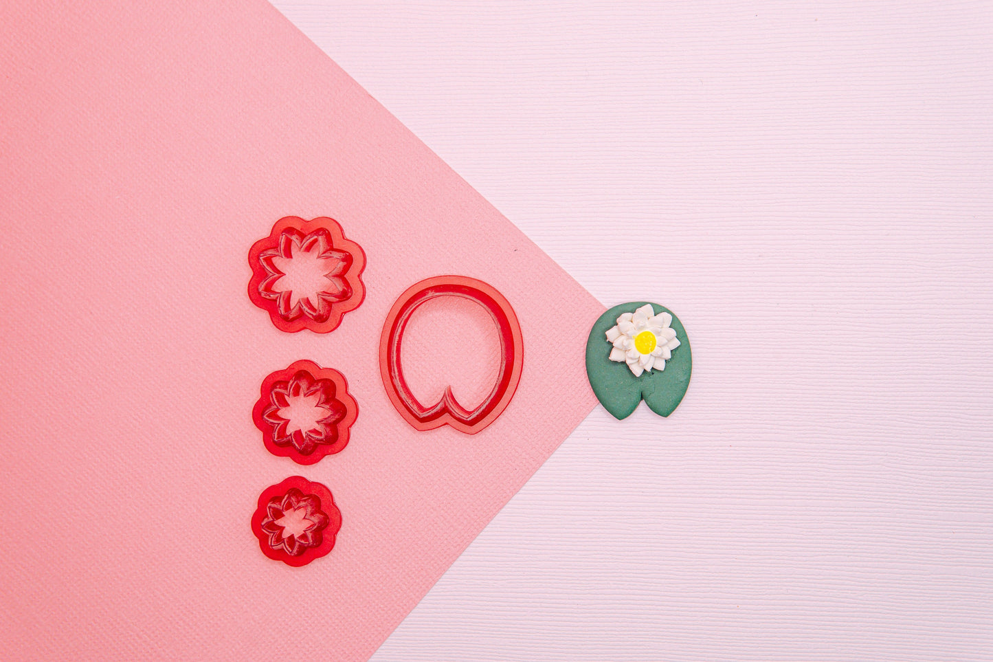 July Birth Flower Polymer Clay Cutter Set, Nursery Rhyme Baby Themed Clay Tools, Water Lily Flowers Polymer Clay Cutters