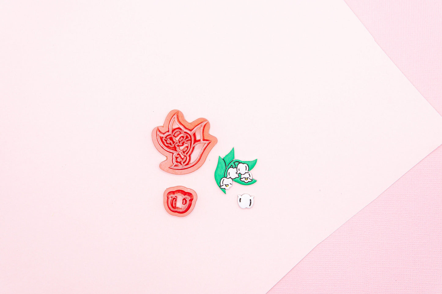 May Birth Flower Polymer Clay Cutter Set, Nursery Rhyme Baby Themed Clay Tools, Lily of the Valley Flowers Polymer Clay Cutters