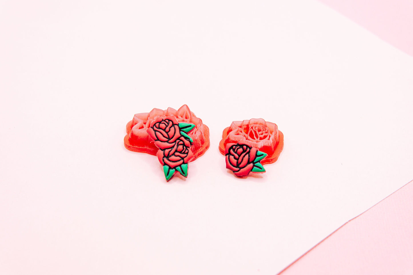 June Birth Flower Polymer Clay Cutter Set, Nursery Rhyme Baby Themed Clay Tools, Rose Flowers Polymer Clay Cutters