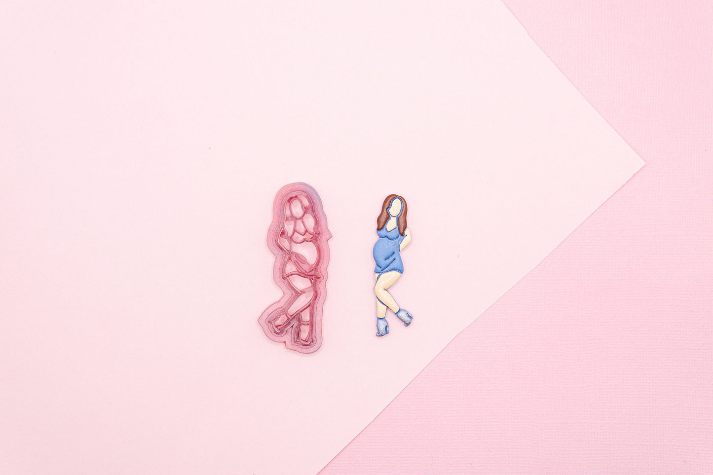 Pregnant Woman Polymer Clay Cutter, Nursery Rhyme Baby Themed Clay Tools