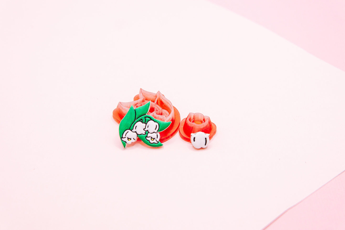 May Birth Flower Polymer Clay Cutter Set, Nursery Rhyme Baby Themed Clay Tools, Lily of the Valley Flowers Polymer Clay Cutters