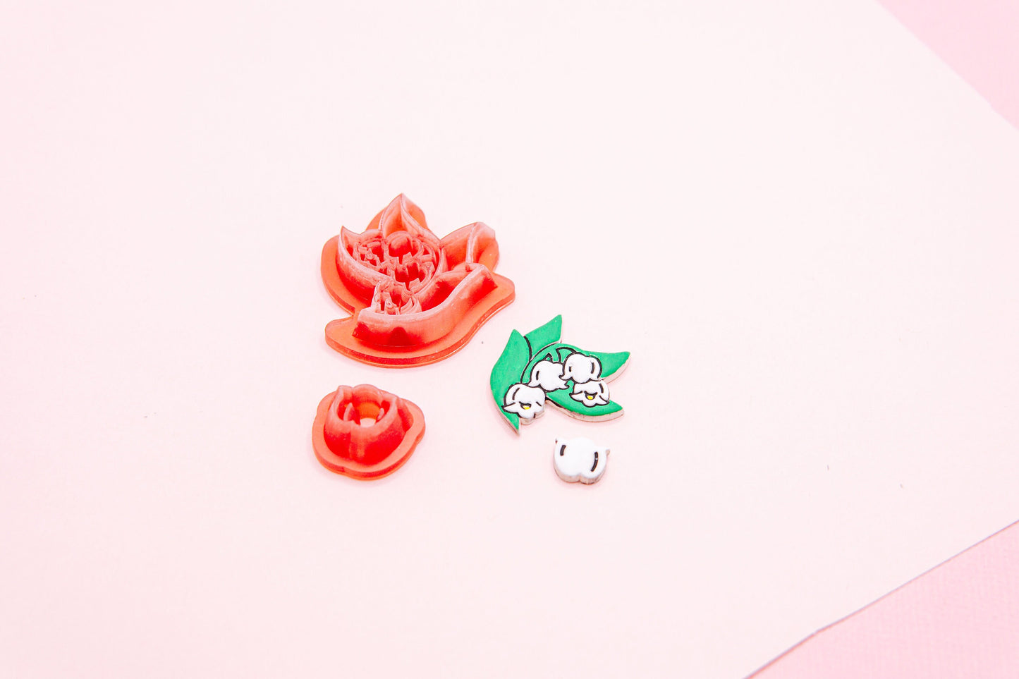 May Birth Flower Polymer Clay Cutter Set, Nursery Rhyme Baby Themed Clay Tools, Lily of the Valley Flowers Polymer Clay Cutters