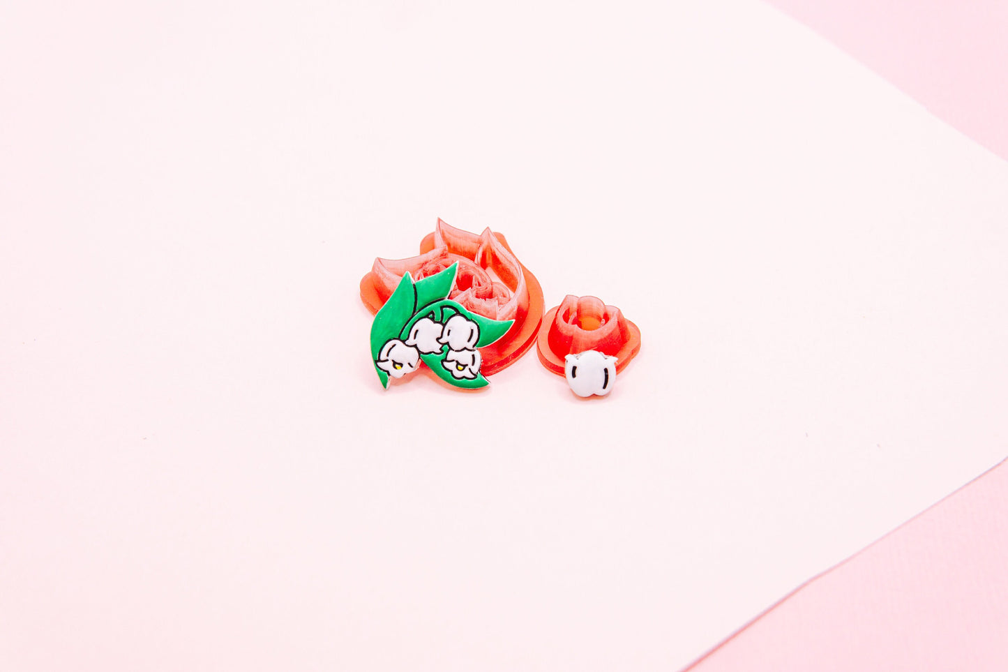 May Birth Flower Polymer Clay Cutter Set, Nursery Rhyme Baby Themed Clay Tools, Lily of the Valley Flowers Polymer Clay Cutters