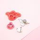 Stork and Baby Polymer Clay Cutter Set, Nursery Rhyme Baby Themed Clay Tools