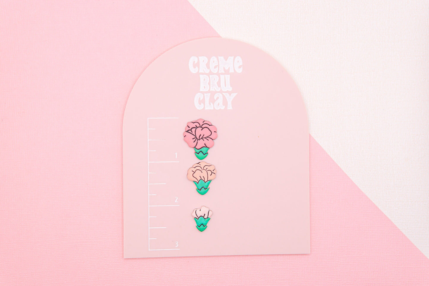 January Birth Flower Polymer Clay Cutter Set, Nursery Rhyme Baby Themed Clay Tools, Carnation Flowers Polymer Clay Cutters