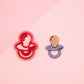 Pacifier Polymer Clay Cutter, Binky Polymer Clay Cutter, Nursery Rhyme Baby Themed Clay Tools