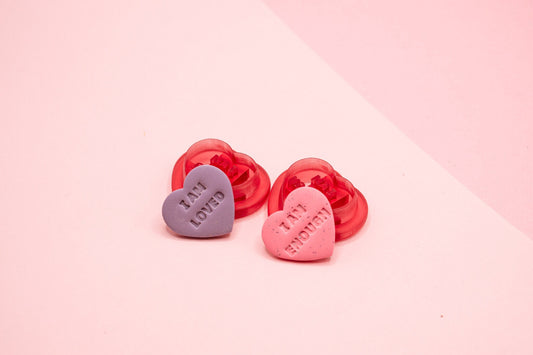 I Am Loved Clay Cutter, I Am Enough Cutter, Mental Health Cutter, Positive Message Cutter, Self Love Cutter