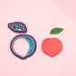 Peach with Leaf Clay Cutter, Realistic Peach Cutter, Boho Cutter