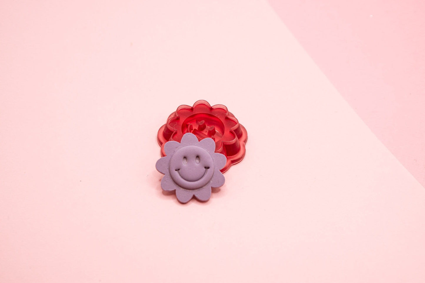 Smiling Flower Clay Cutter, Happy Flower Polymer Clay Cutter