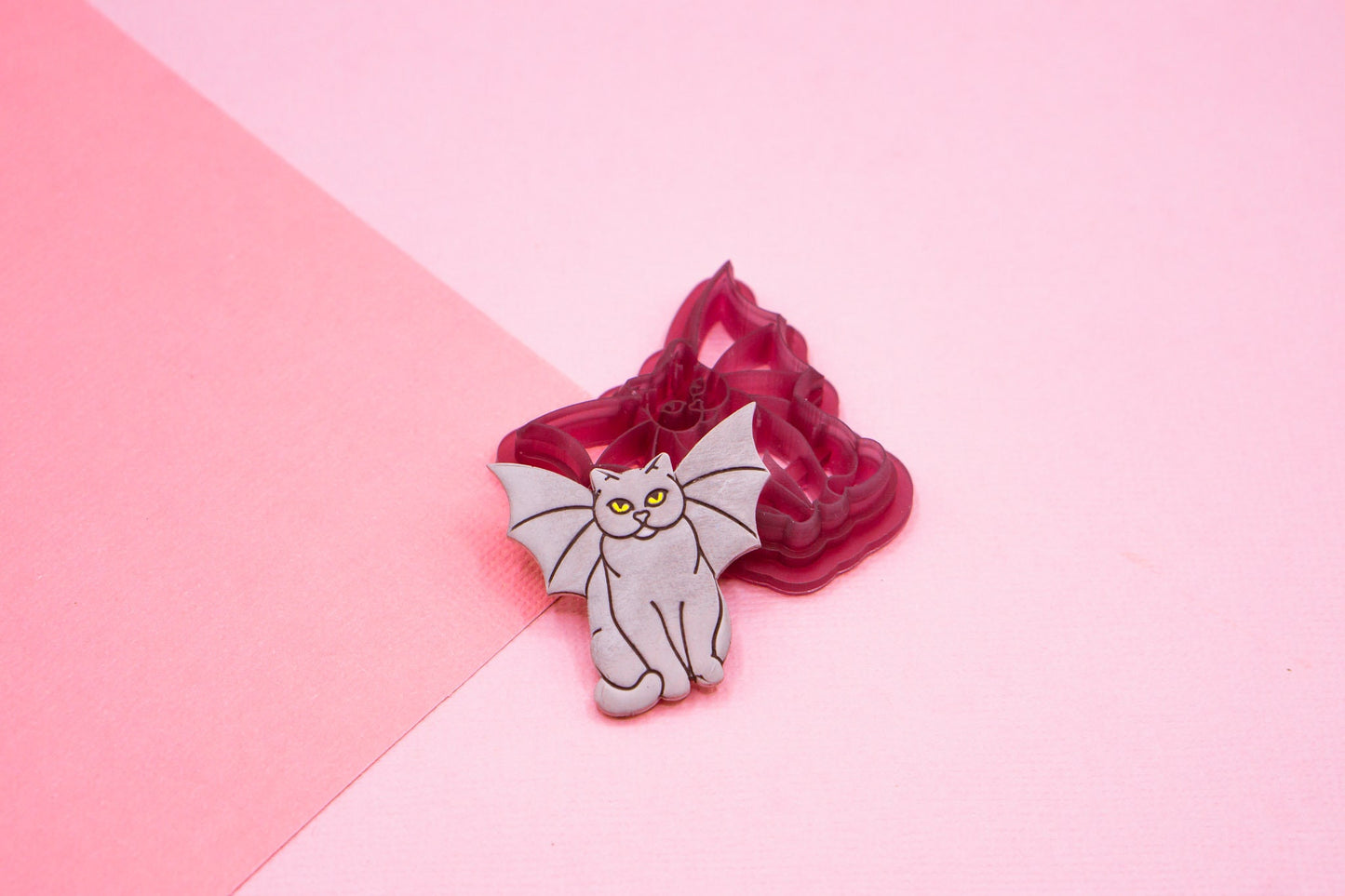 Bat Cat With Wings Polymer Clay Cutter