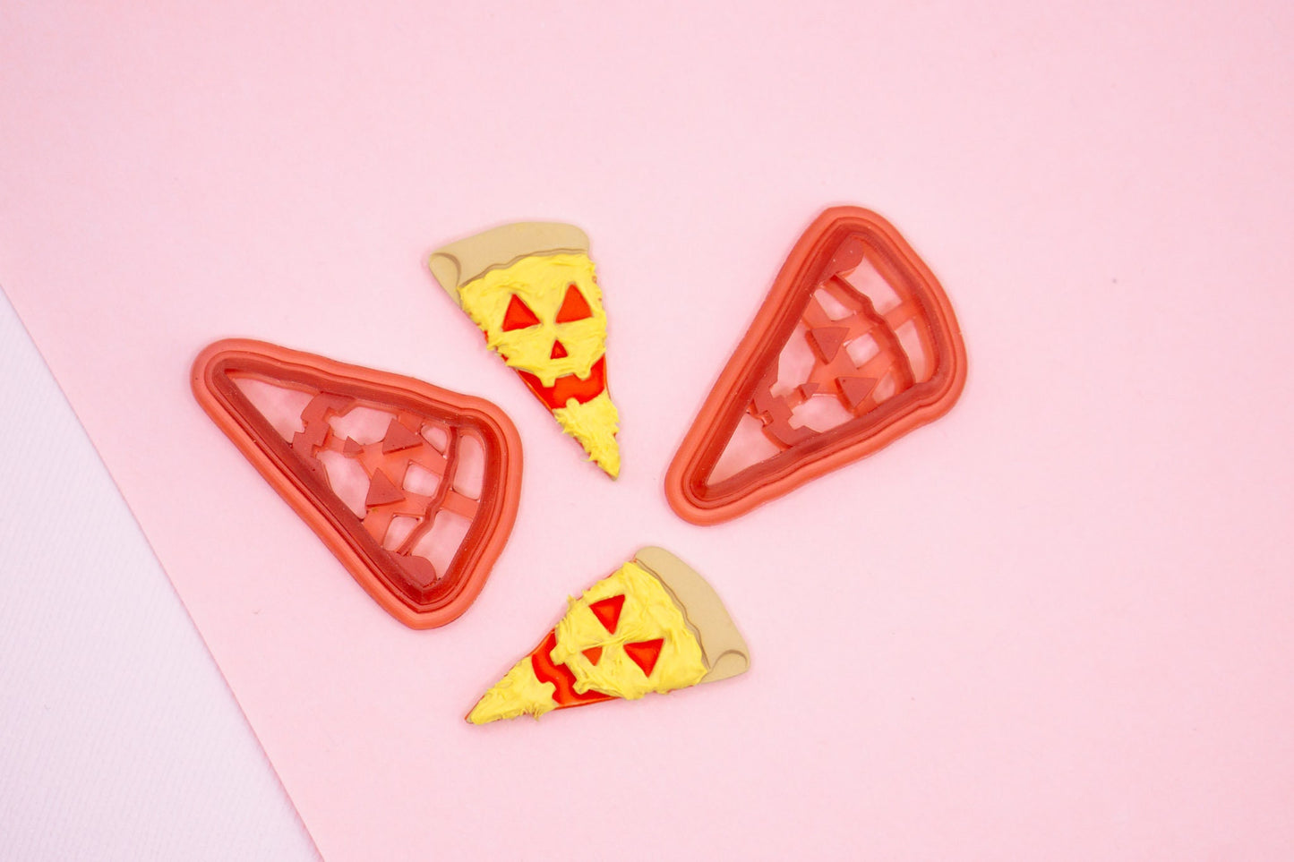 Pizza Jack-O-Lantern Polymer Clay Cutter