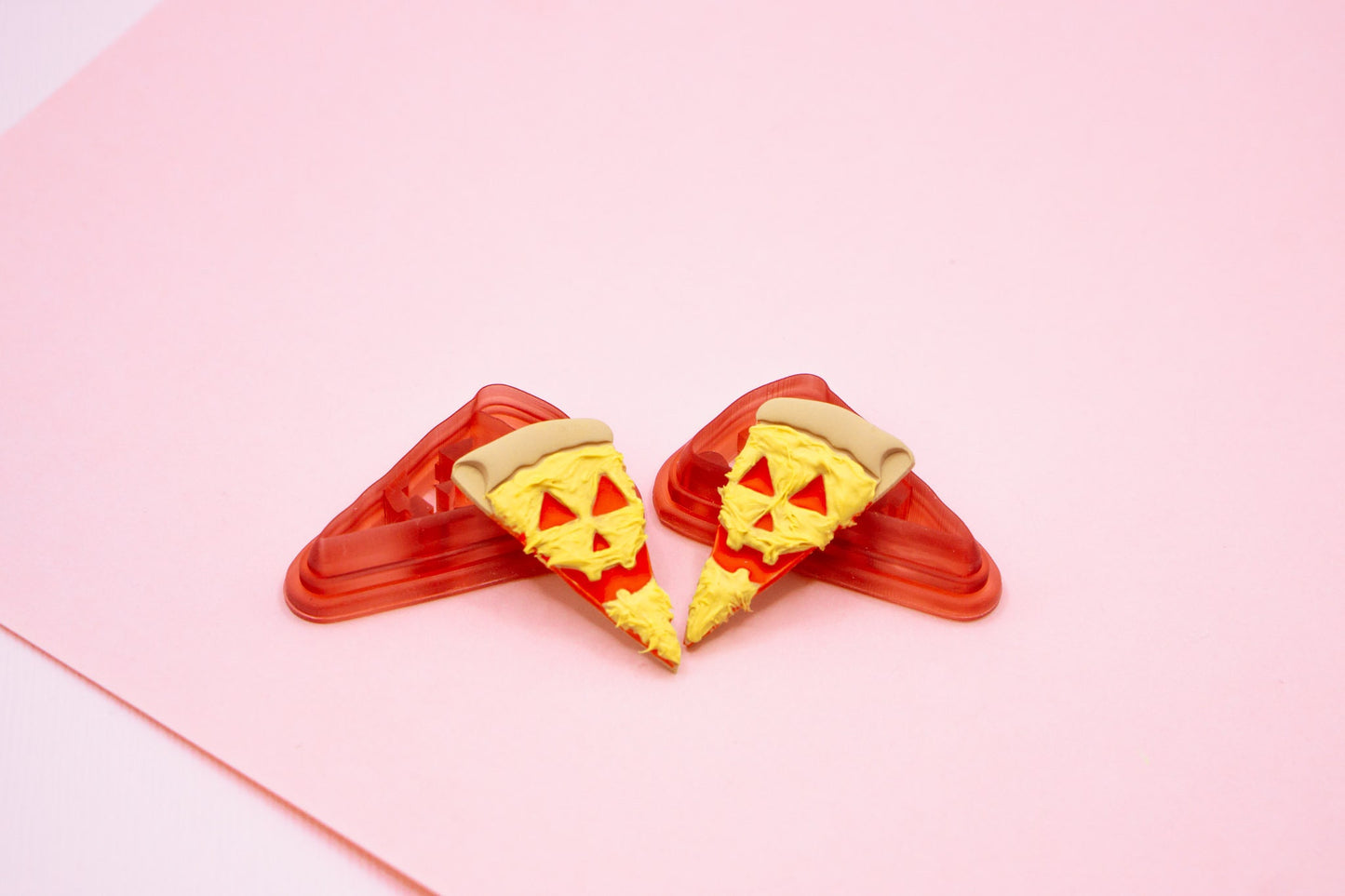 Pizza Jack-O-Lantern Polymer Clay Cutter