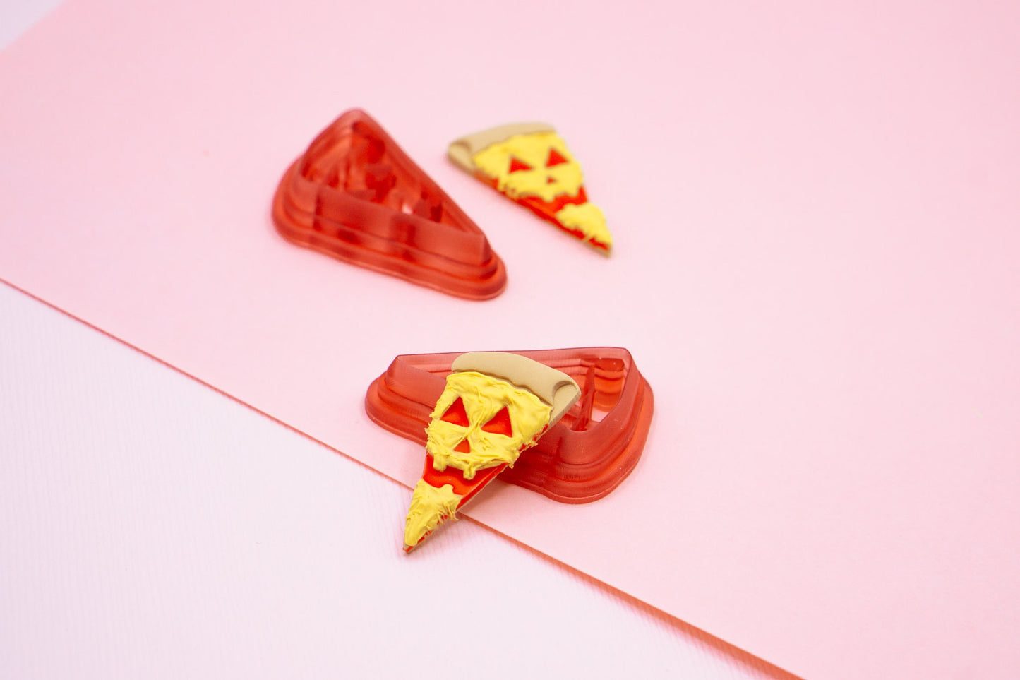 Pizza Jack-O-Lantern Polymer Clay Cutter