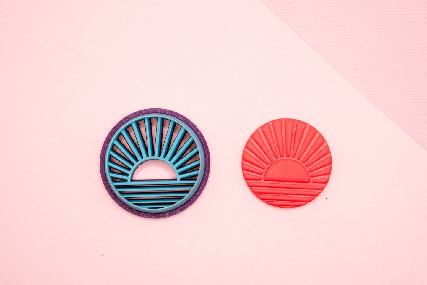 Rising Sun Clay Cutter, Sunset Cutter, Sunrise Cutter, Art Deco Cutter, Boho Cutter