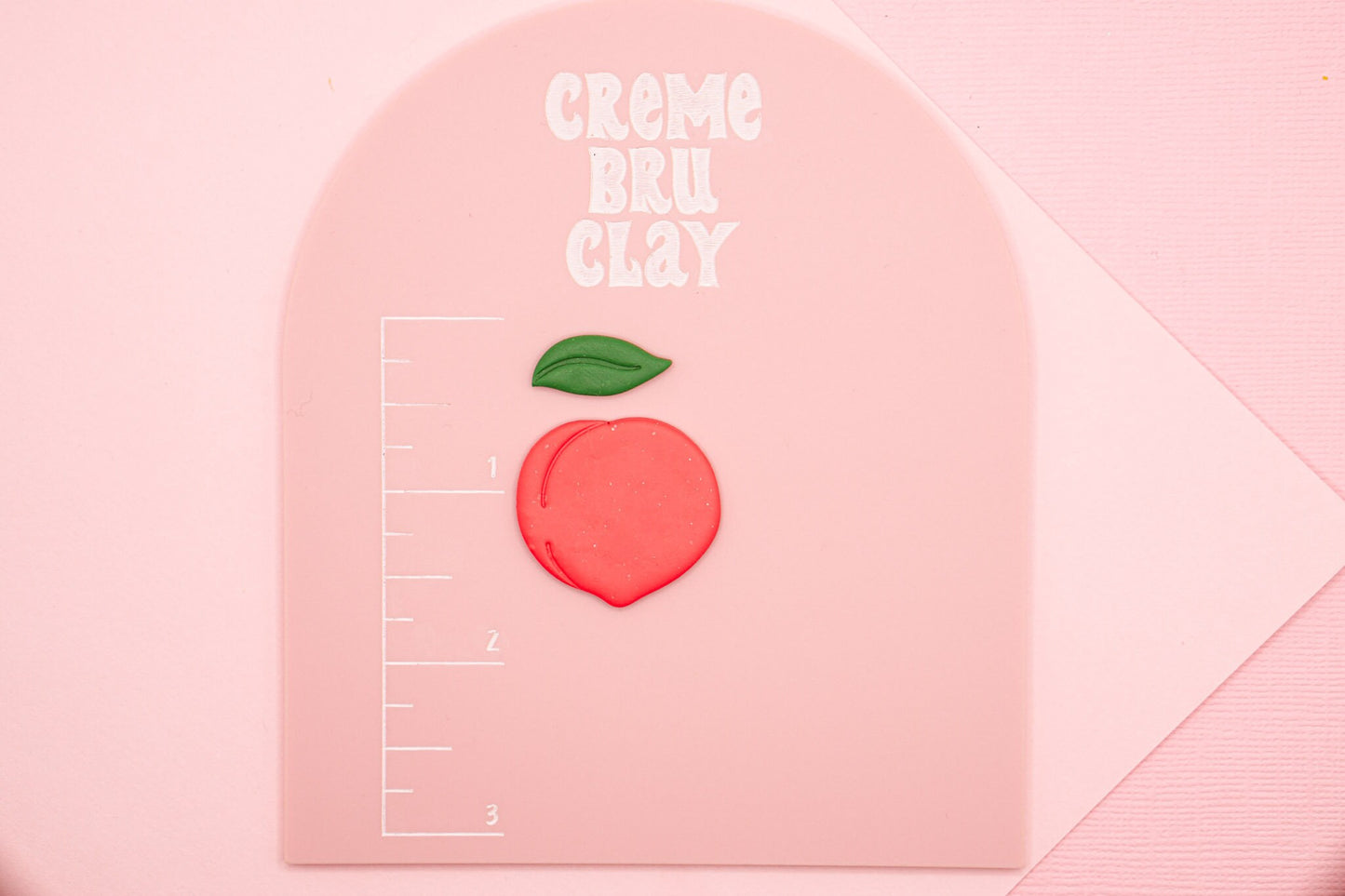 Peach with Leaf Clay Cutter, Realistic Peach Cutter, Boho Cutter