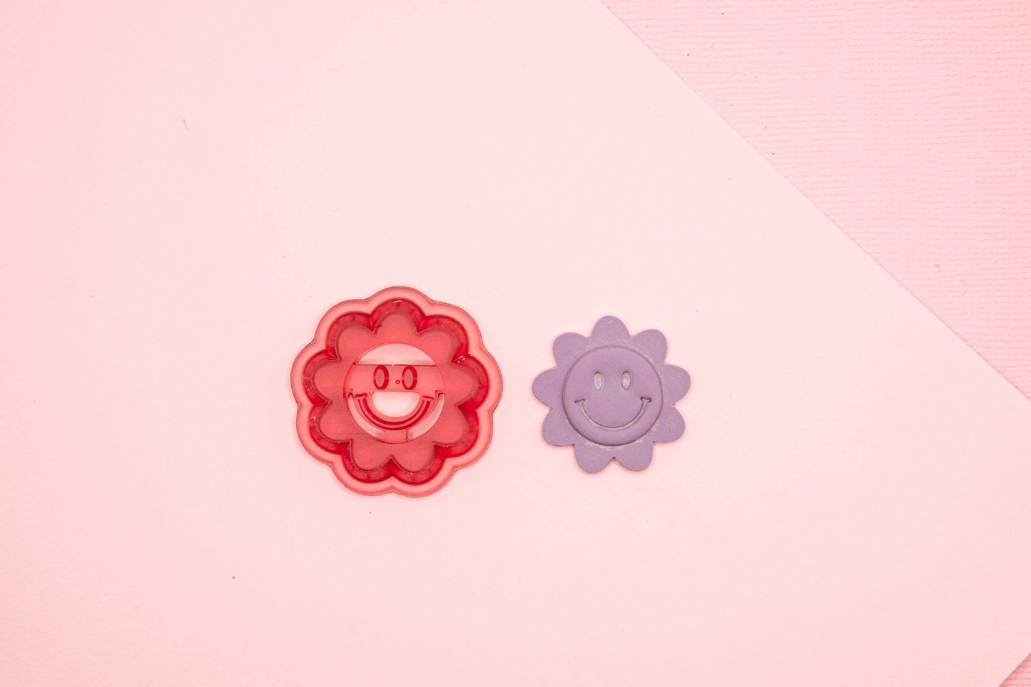 Smiling Flower Clay Cutter, Happy Flower Polymer Clay Cutter