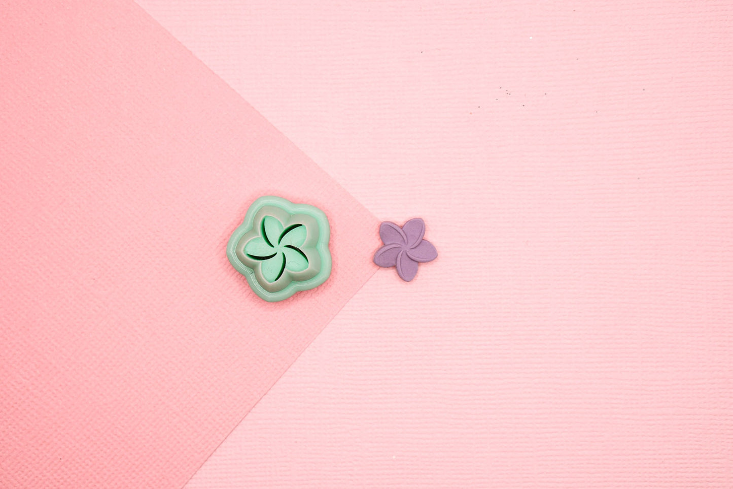 Plumeria Clay Stud Cutter, Plumeria Flower Polymer Clay Cutter