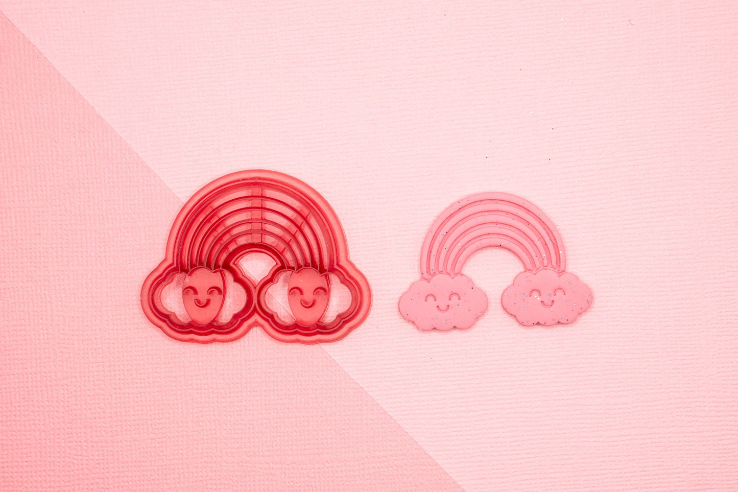 Rainbow Cloud Clay Cutter, Art Deco Boho Polymer Clay Cutter