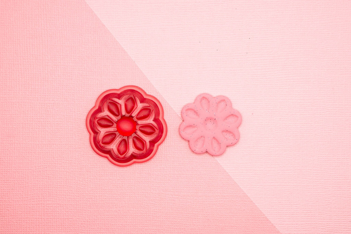 Art Deco Flower Clay Cutter, Stained Glass Style Flower Cutter