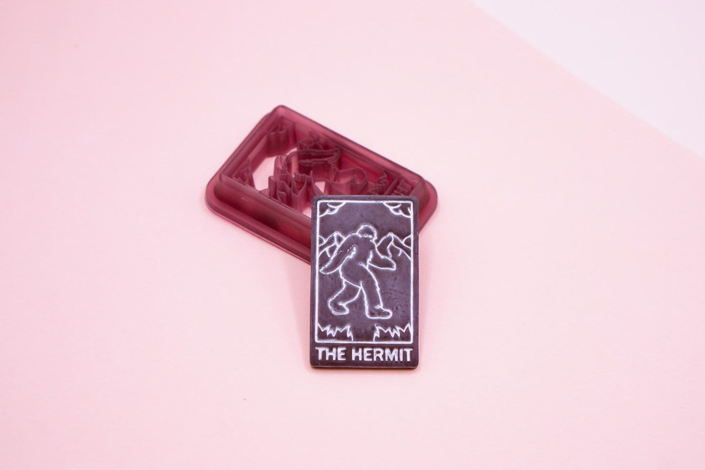 The Hermit Sasquatch Tarot Card Polymer Clay Cutter, Bigfoot Clay Cutter