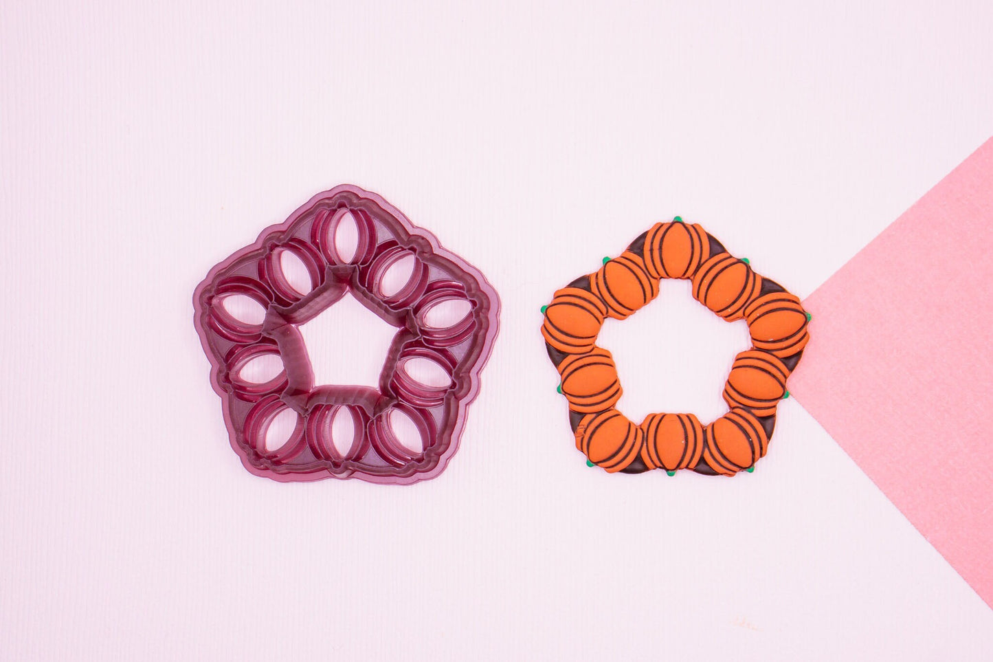 Pumpkin Hoop Hair Clip Polymer Clay Cutter and Blanks Set