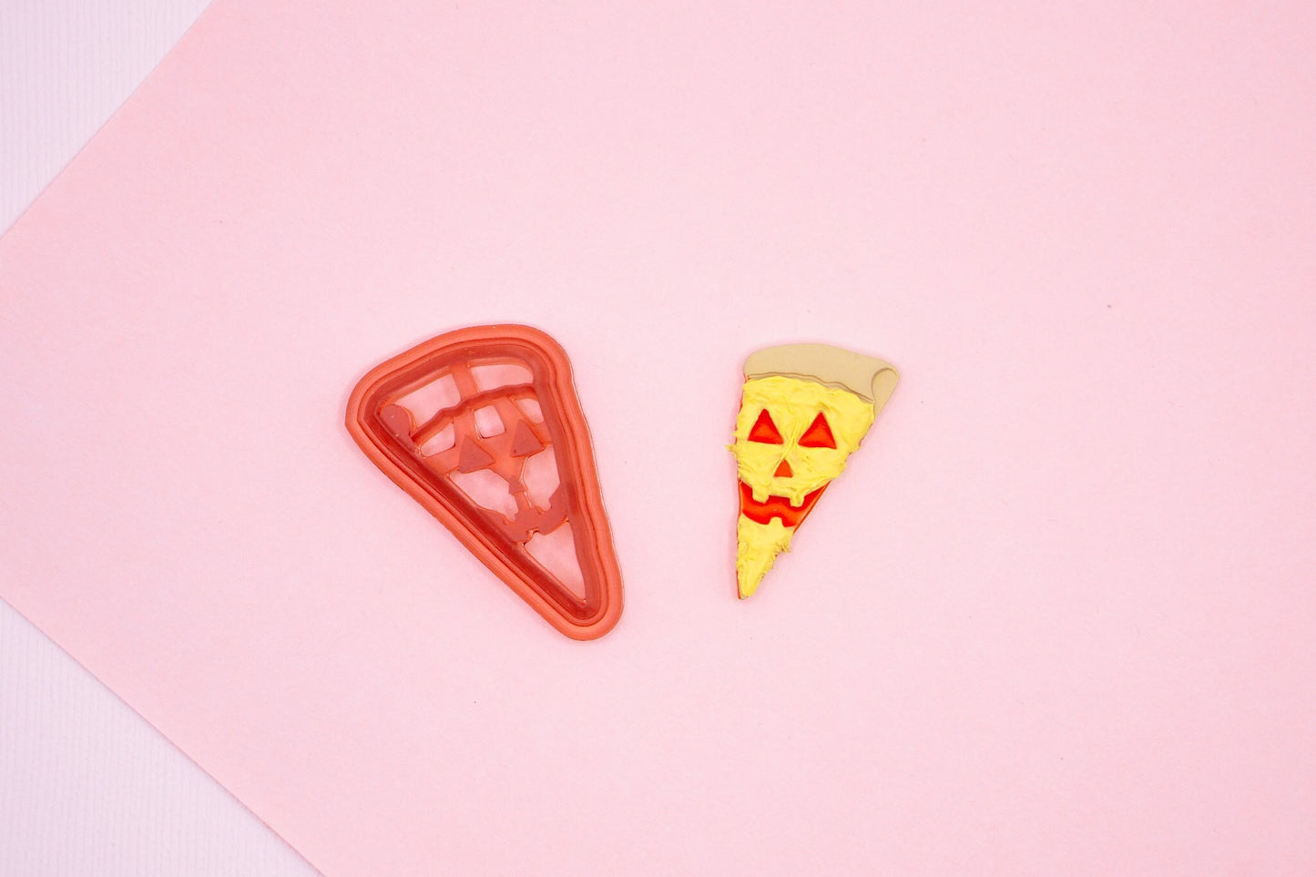 Pizza Jack-O-Lantern Polymer Clay Cutter