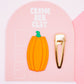 Long Pumpkin Clay Cutter and Hair Clip Blanks Set