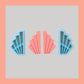 Art Deco Pleated Fan Cutters Set