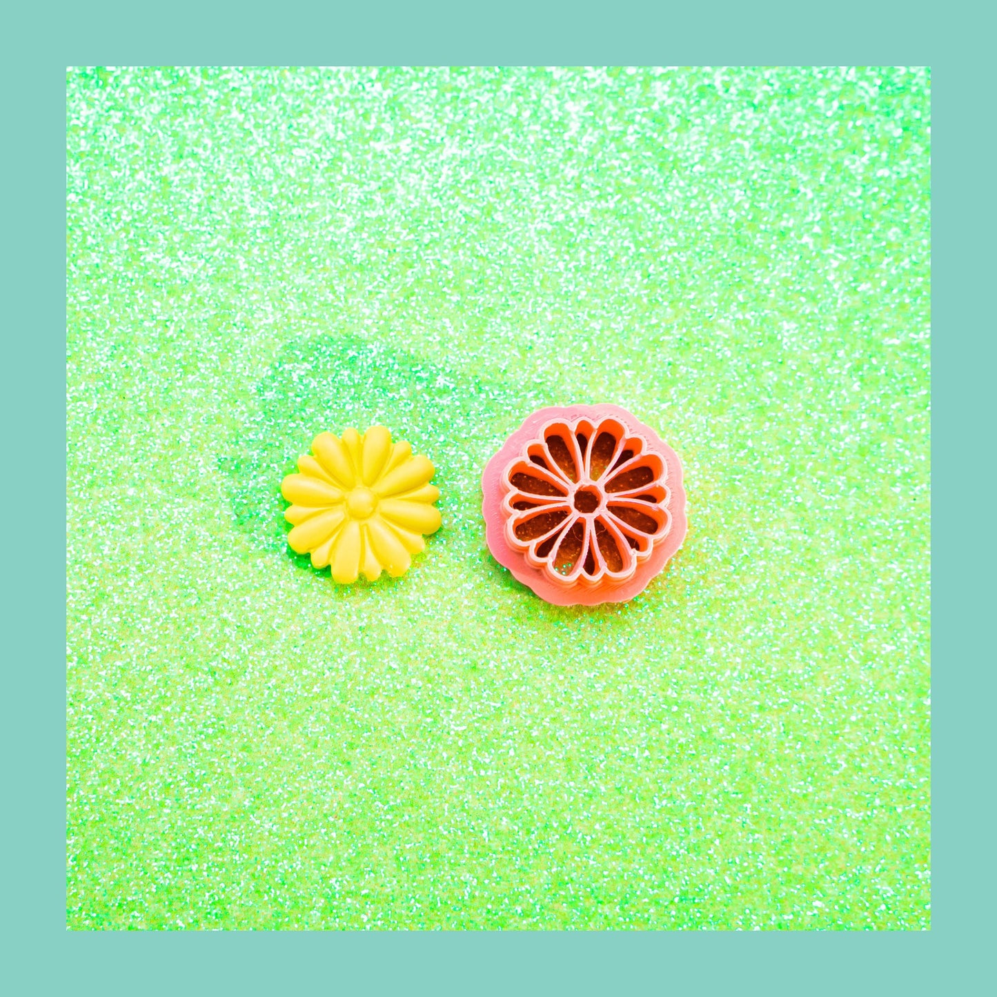 Floral Imprinted Flower Stud Clay Cutter