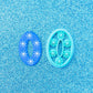 Oval Shaped Snowflake Imprinted Polymer Clay Cutter